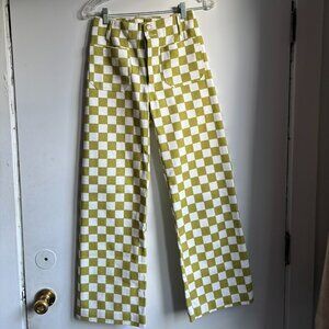 Papermoon checkered high waisted pants